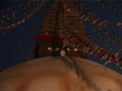 Boudnath Stupa at night Stock Footage