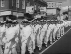 Japanese Navy Squadron Visits Newport Naval Base Stock Footage