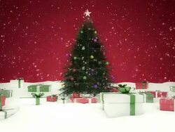 Christmas tree with gift box (Loopable) Stock Footage