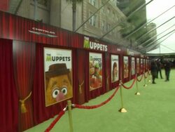 ATMOSPHERE: Signage at the The World Premiere of Walt Disney's 'The Muppets' at Hollywood CA. (Footage by WireImage Video/Getty Images Entertainment Video) Stock Footage