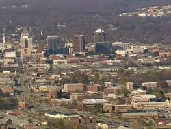 WS AERIAL ZI View of Greensboro / North Carolina, United States Stock Footage