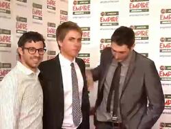 Simon Bird, Blake Harrison, Joe Thomas at the Jameson Empire Awards at London England. (Footage by WireImage Video/GettyImages) Stock Footage