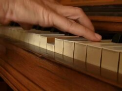 hands on piano Stock Footage