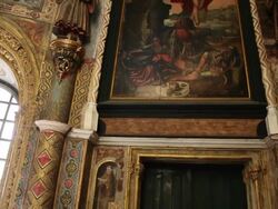 Tomar, Convent of the Order of Christ (Convento de Cristo), Charola, Romanesque Templar church, 12th century Stock Footage