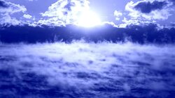 ghostly moon seascape Stock Footage