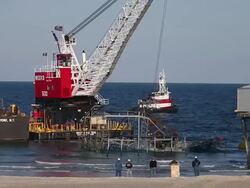 Iconic Jet Star Roller Coaster Damaged By Hurricane Sandy Torn Down Stock Footage