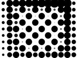 CHESSBOARD PATTERN : black dots, spiral progress, finally disappear (TRANSITION) Stock Footage