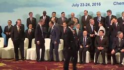 CLEAN : G20 countries face calls for action to boost growth:family photo News Clip