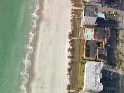 CU AERIAL TU Shot of houses at North Myrtle Beach / South Carolina, United States Stock Footage