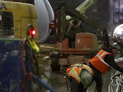 Construction Continues On New York's 2nd Avenue Subway Stock Footage