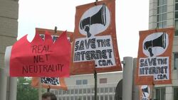 CLEAN : Protesters call for net neutrality ahead of key vote News Clip