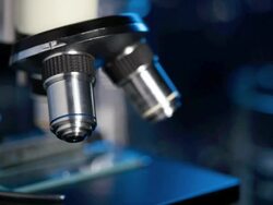 Microscope Being Used Stock Footage