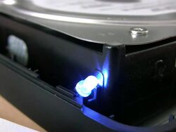 Hard drive LED light (HD, PAL, NTSC) Stock Footage