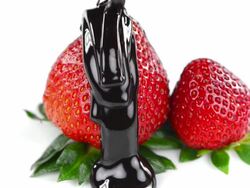 strawberry in chocolate Stock Footage