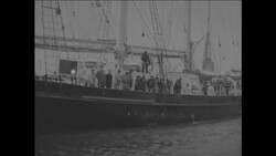 CAN739 NEW SHIP SIR WINSTON CHURCHILL MAKES MAIDEN VOYAGE AT NORTH SEA Instructional Video