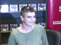 In-store Appearance by Sinead OÂ’Connor Signing Her New Religious-Themed 2-Disc Album 'Theology' Stock Footage