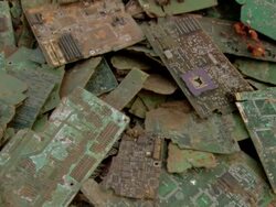 MS POV Impaired printed circuit  / Lagos, Nigeria Stock Footage