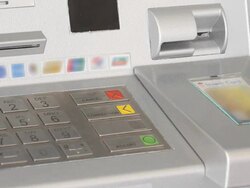 Insert ATM card Stock Footage