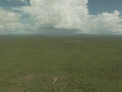Isolated rain cloud over the bush, Australia Stock Footage