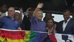 Hillary Clinton gives speech at Manor Complex News Clip