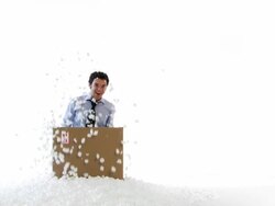 Businessman in the Box Stock Footage