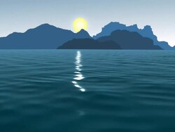 Blue Islands Scene Stock Footage