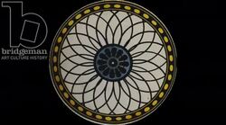 Animated 19th century phenakistoscope with spinning star and flame pattern Stock Footage