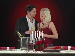 HD: Happy Glamour Couple Toasting Champagne Stock Footage