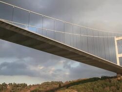 HD: Fatih Sultan Mehmet Bridge Stock Footage