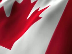Canadian Flag Close Up - Looping Stock Footage
