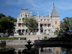 LILY POND AT MASSANDRA PALACE Stock Footage