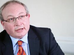 Lawyer in discussion with client Stock Footage