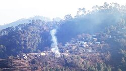 Village in Mountains Stock Footage