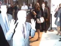 Jimmy Carter at the Jon Stewart Show 09/20/2010 at the Celebrity Sightings in New York at New York NY. (Footage by WireImage Video/GettyImages) Stock Footage