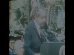 SYND 9 6 73 US PRESIDENT, RICHARD NIXON ATTEND UNIVERSITY GRADUATION CEREMONY News Clip