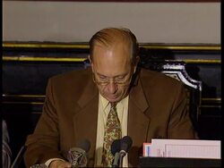 BELGIUM: NATO SECRETARY WILLY CLAES BRIBERY ALLEGATIONS UPDATE News Clip