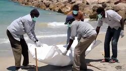 CLEAN : Bodies wash ashore in Libya from migrant boat disaster News Clip
