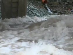SLO MO After the heavy rain Stock Footage