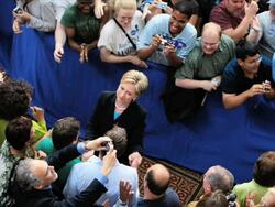 On the Campaign Trail: Week of June 8, 2008, Clinton Endorses Obama Stock Footage