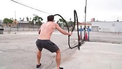 Athletic Male Workout gym Slow-Motion Stock Footage