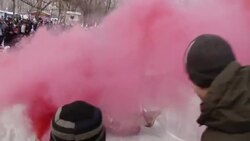 Raw: Daredevils Slide on Homemade Ice Track Instructional Video