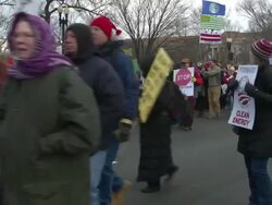 Rally against Keystone XL and climate change Stock Footage