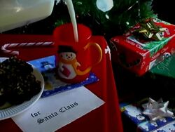 Cookies and milk for Santa Stock Footage