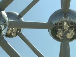 Pan Right Shot Mini Europe Brussels Belgium Stock Footage