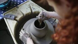 Woman Working Potters Stock Footage