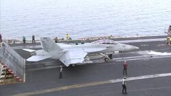 F/A-18F Super Hornet take off from USS Carl Vinson News Clip