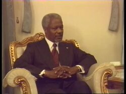 Iraq - UN Secretary Annan meets Saddam Hussein News Clip