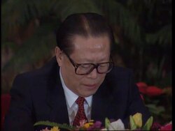 CHINA: JIANG ZEMIN OPTIMISTIC ABOUT PROSPECTS FOR TRIP TO USA News Clip