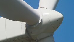 Wind turbine - close up - slow motion Stock Footage