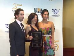 Simon Helberg, Robin Singer, Olivia Munn at the The 25th Anniversary Genesis Awards Presented By The Humane Society Of The United States at Century City CA. (Footage by WireImage Video/GettyImages) Stock Footage